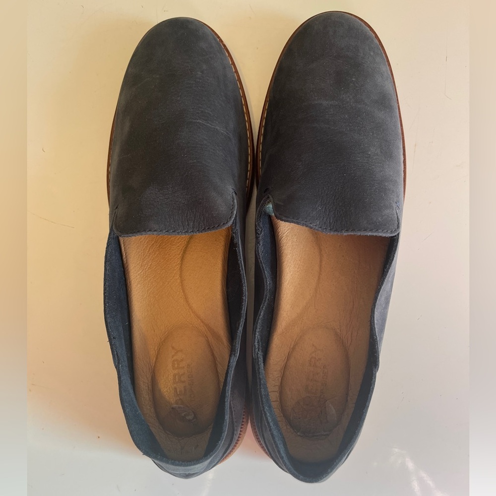 Sperry Dark Blue Slip-On Loafers - Picture 2 of 6